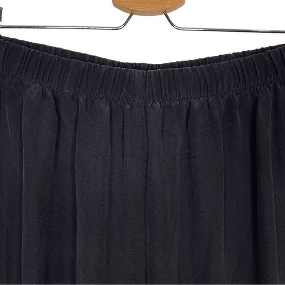 Sleeping With Jacques Black Silk Wide Leg Osiris Pants - 4 - Picture 4 of 12